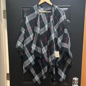 Plaid Black and White Women's Top